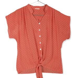 Paperkite sheer blouse size medium orange